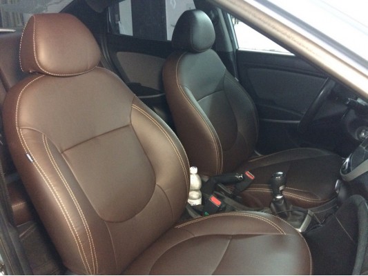 Каркасные авточехлы на Hyundai Solaris